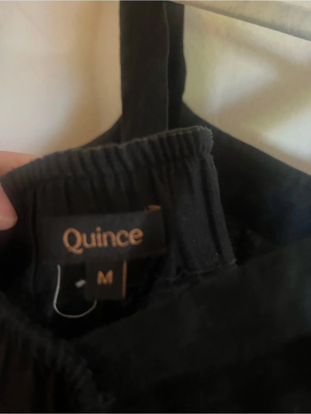 Quince Square Neck Sleeveless Black Linen Jumpsuit with Waist Tie - Picture 6 of 6